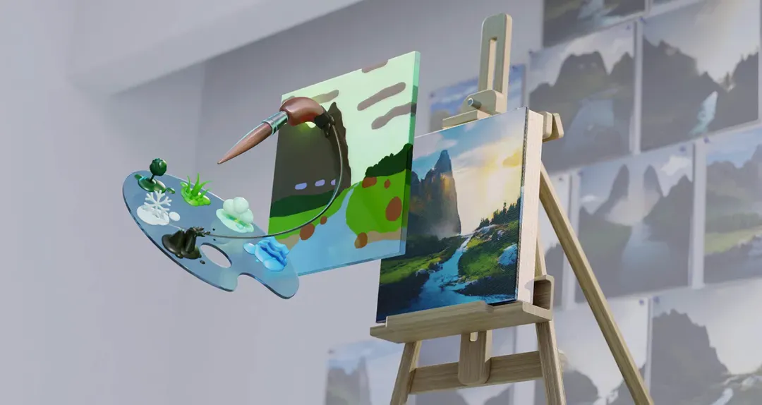 成为画家的“捷径”:使用NVIDIA Canvas将草图变成精美绝伦的风景画